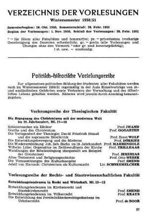 Politisch-historische Vorlesungsreihe