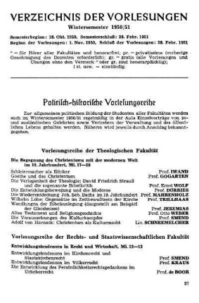 Politisch-historische Vorlesungsreihe