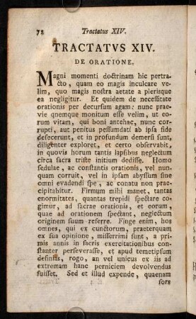 72-145, Tractatus XIV. De Oratione.