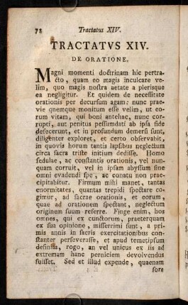 72-145, Tractatus XIV. De Oratione.