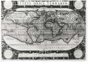 Weltkarte des Abraham Ortelius aus der 2. Hälfte des 16. Jahrhunderts