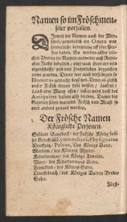 Namen so im Fröschmeuseler vorfallen.