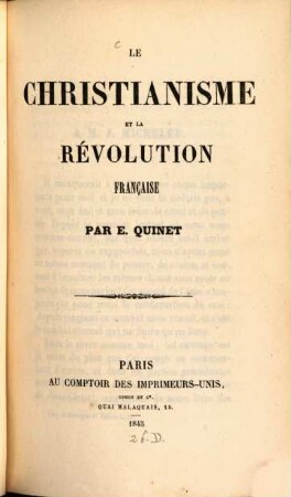 Le christianisme et la révolution française