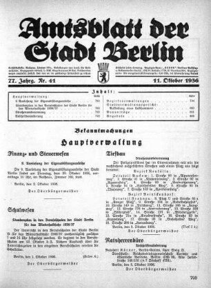 1936,41: Nr. 41, 11. Oktober 1936