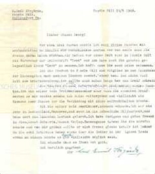 Brief des Pendle Hill College an einen österreichischen Quäker mit Information über Zeitschriftensendungen - Sachkonvolut