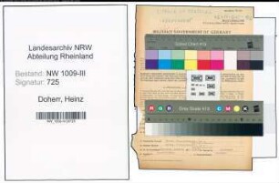 Entnazifizierung Heinz Doherr , geb. 18.05.1909 (Geschaeftsfuehrer)