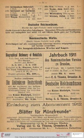 Numismatische Werke