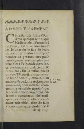 Advertissement.