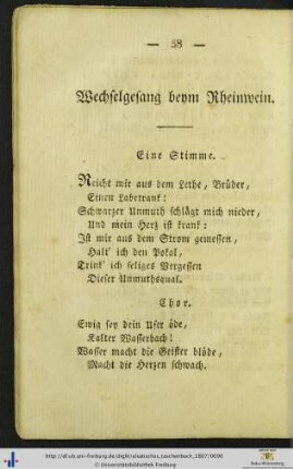 Wechselgesang beym Rheinwein.