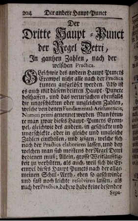 Der Dritte Haupt-Punkt der Regel Detri.