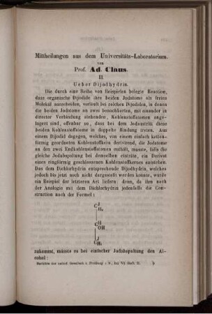 Mittheilungen aus dem Universitäts-Laboratorium.