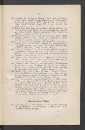 Numismatische Bücher