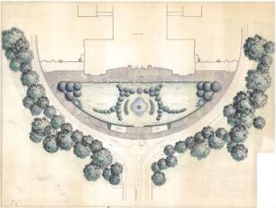 Hansjakob, Gottfried; München; Westl. Vorplatz Maximilianeum - Vorplatz Maximilianeum in der Achse der Maximilianstr. (Lageplan)