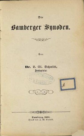 Die Bamberger Synoden