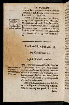 158-181, Paragraphus II. De Confirmatione. - De materia Eucharistia.