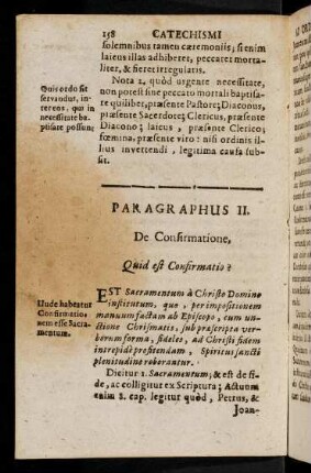 158-181, Paragraphus II. De Confirmatione. - De materia Eucharistia.