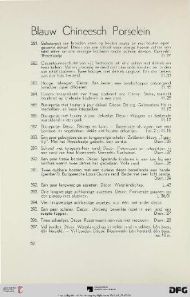 Blauw chineesch porselein (Nr. 381-441)