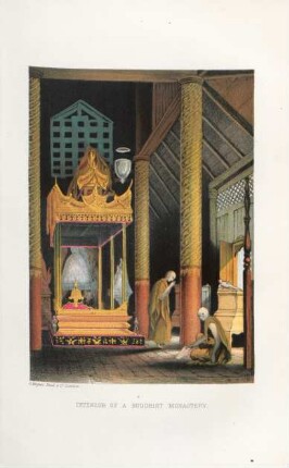 Interior of a Buddhist monastery