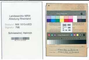 Entnazifizierung Heinrich Schneewind , geb. 12.05.1894 (Lehrer)