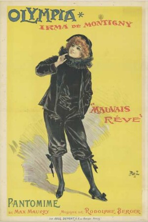 Irma de Montigny dans la Pantomime "Mauvais Rêve" de Max Maurey, au Olympia