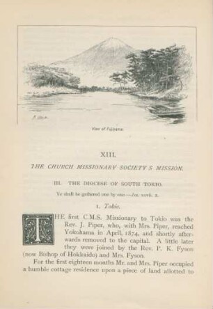 XIII. The church missionary society's mission. III. The diocese of south Tokio