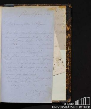 Handschriftlich verfasster Brief