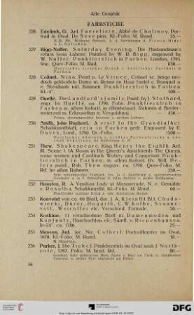 Farbstiche (Nr. 226-242)