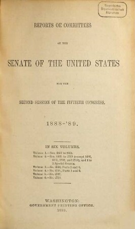 Senate documents. [402.] 1888/89, Vol. 2 = Congress 50, Sess. 2