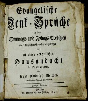 Evangelische Denk-Sprüche in den Sonntags- und Festtags-Predigten