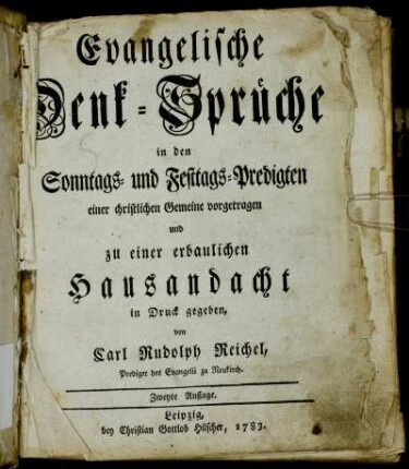 Evangelische Denk-Sprüche in den Sonntags- und Festtags-Predigten