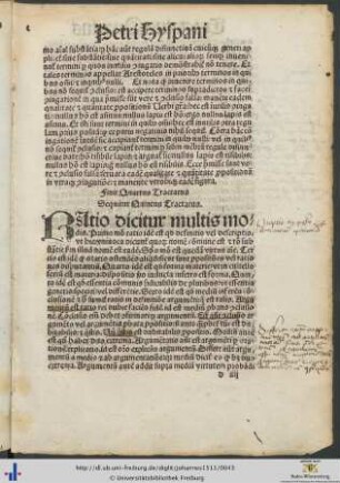 Tractatus Quintus