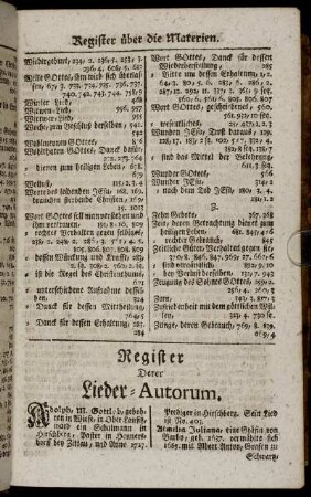 Register Derer Lieder-Autorum.