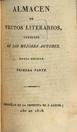 Almacen de frutos literarios, 1