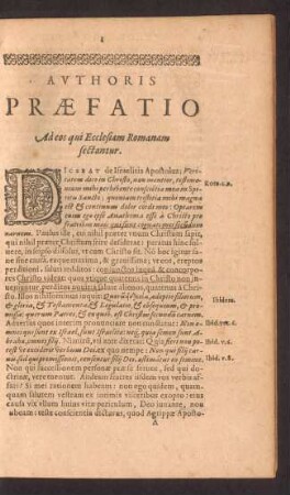 Authoris Praefatio ...