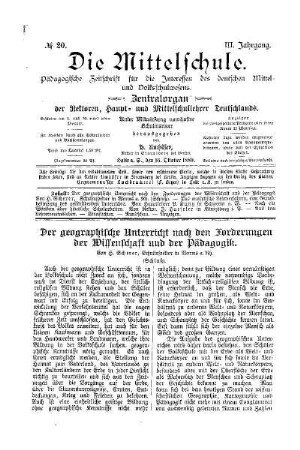 Der geographische Unterricht nach den Forderungen der Wissenschaft und Pädagogik . (Schluß)