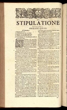 De Stipulatione.