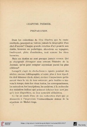 Chapitre Premier: Preparation