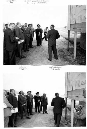 Die im Bau befindliche A 5 Bereisung durch den Bundesminister für Verkehr Dr. Hans-Christoph Seebohm am 11.07.1958