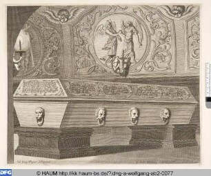 Sarkophag des Landgrafen Ludwig VII. von Hessen, vom Kopfende her gesehen