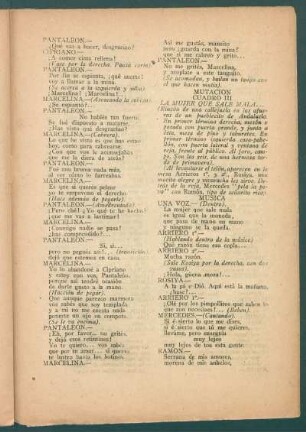Cuadro III : La mujer que sale mala...