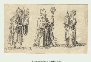 Die Heiligen Heinrich II, Augustinus und Kunigunde