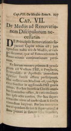 Cap. VII. De Mediis ad Renovationem Discipulorum necessariis
