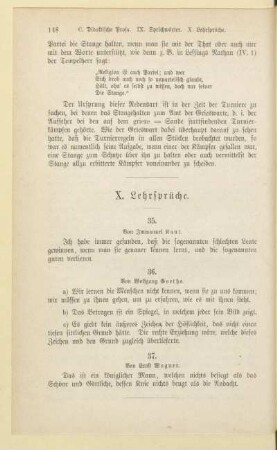 X. Lehrsprüche