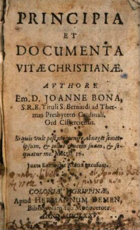 Principia Et Documenta Vitae Christianae