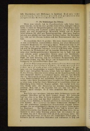 IV. Die Erfahrungen des Ordens.