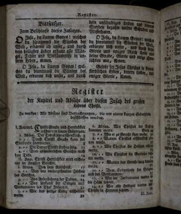 Bittseufzer. Zum Beschlusse dieses Zusatzes.