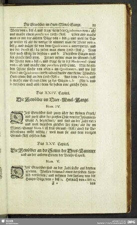 Das XXIV. Capitel. Die Gewölber im Quer-Mittel-Gange. Num. IV.