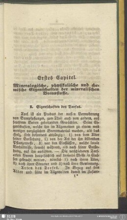Erstes Capitel. Mineralogische, physikalische und chemische Eigenschaften der mineralischen Brennstoffe