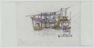Haus Häuseler (nicht realisiert) – Innenperspektivansicht. Berlin-Reinickendorf, Rabenhorststraße 19