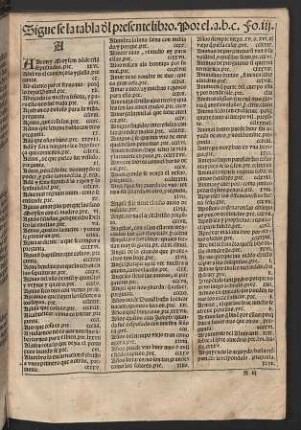Sigue se la tabla del presente libro